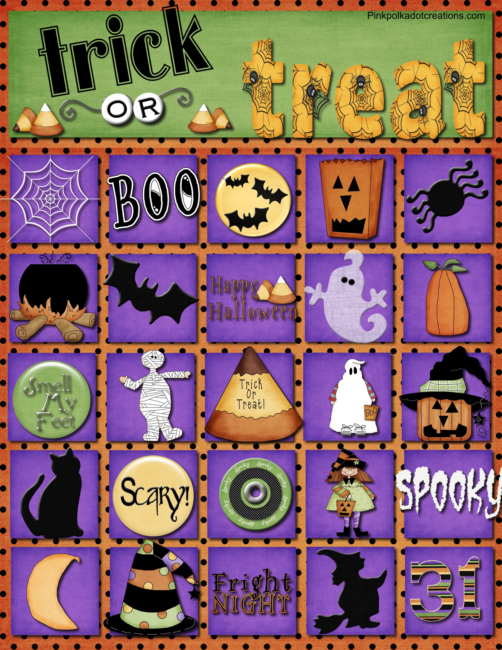 Halloween Bingo Game - Halloween Activities