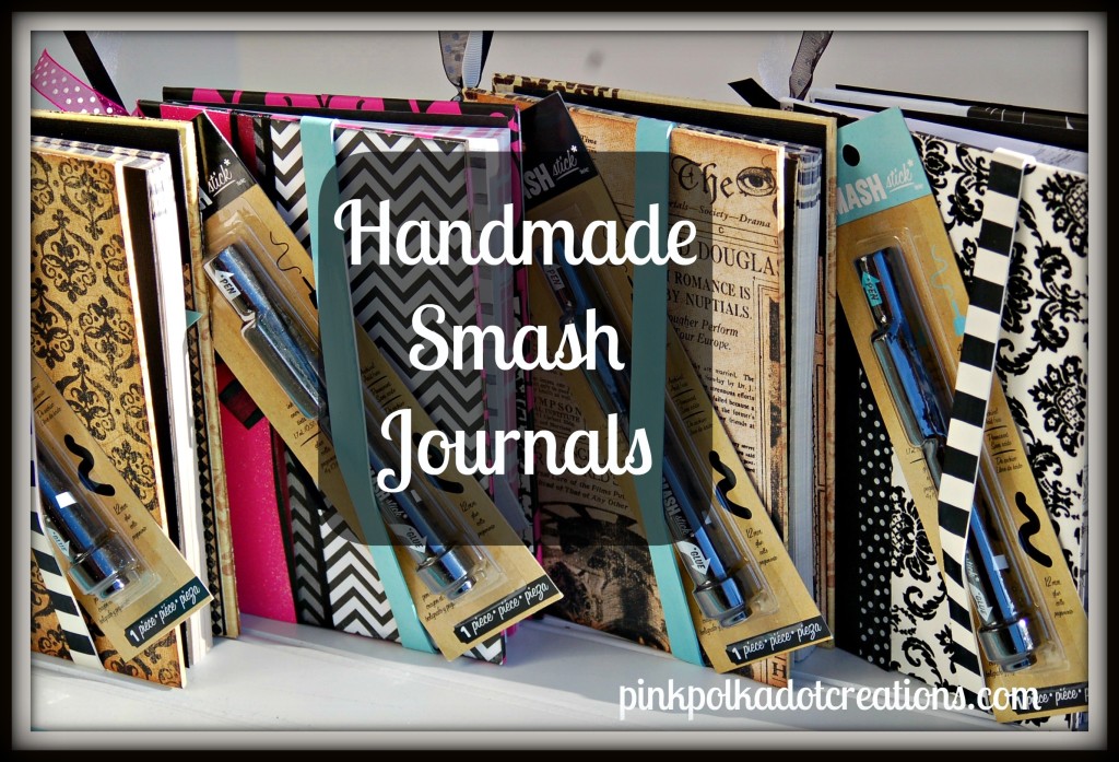 Handmade Smash Journal - Pink Polka Dot Creations