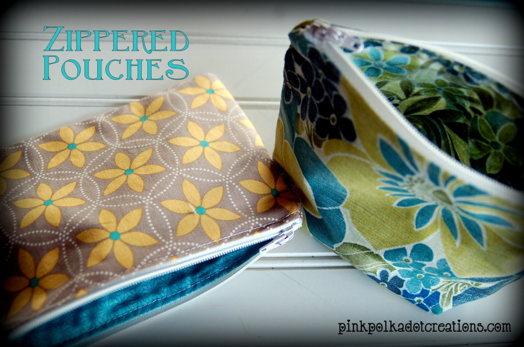 Neat 'n' Tidy Zippered Pouches - free tutorial