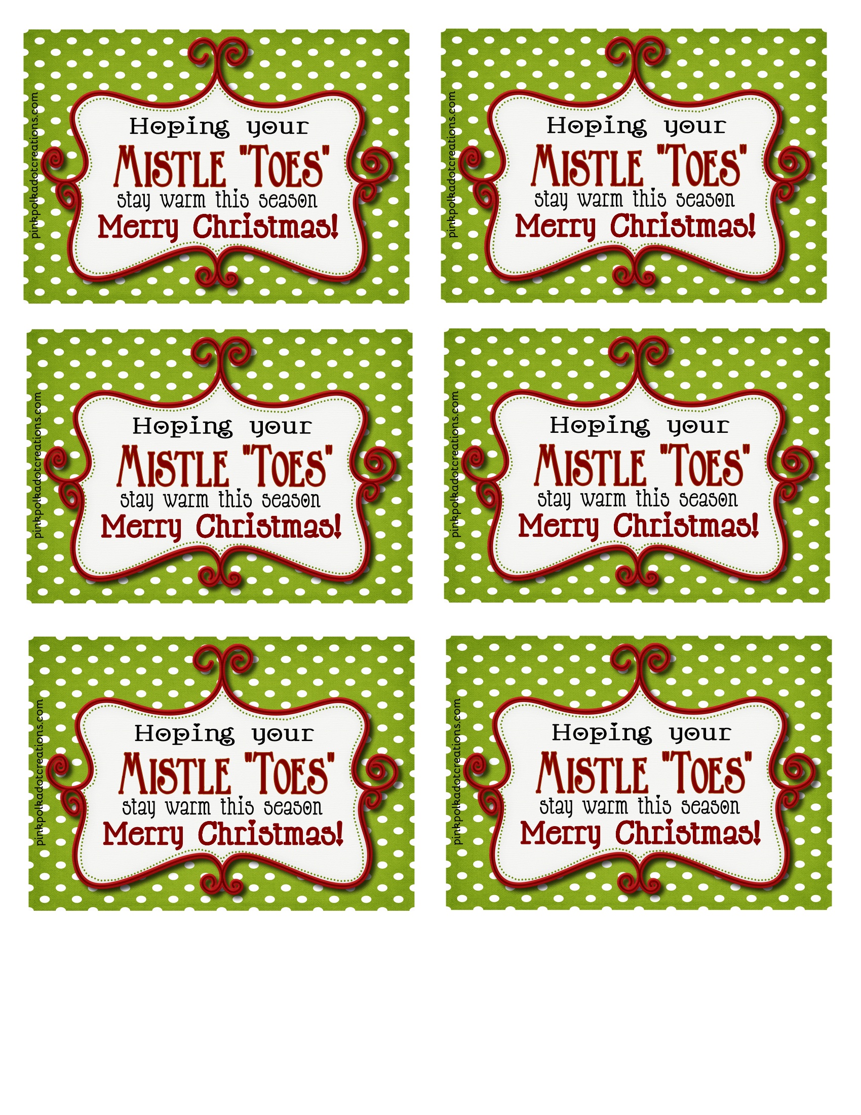 For Your Mistletoes Free Printable Tag