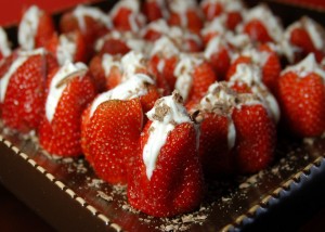 heavenly filled strawberries