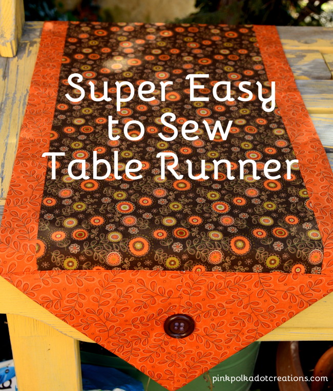 Super Easy to Sew Table Runner - Pink Polka Dot Creations