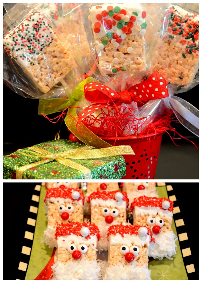 Easy Christmas Rice Krispie Treats Pink Polka Dot Creations