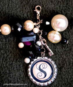 monogram bottle cap charms