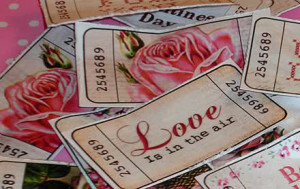 Vintage Valentine tickets