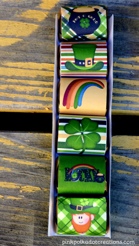 St. Patrick's Nugget wrappers and Tray