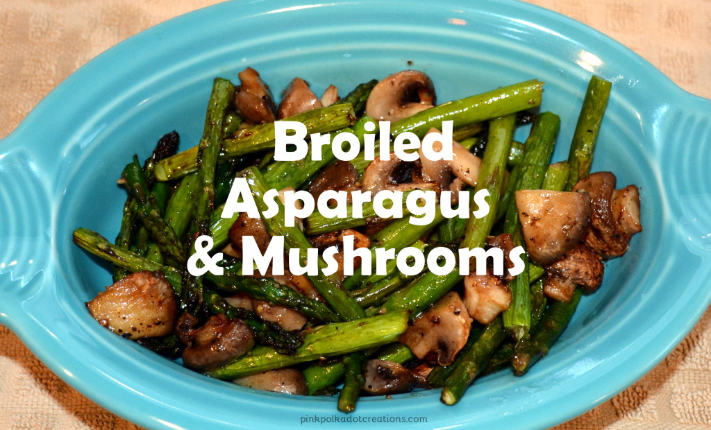 broiled asparagus and mushrooms