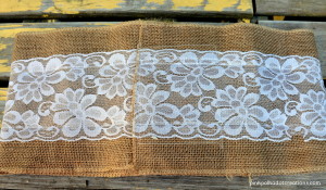 burlap pillow wrap-back