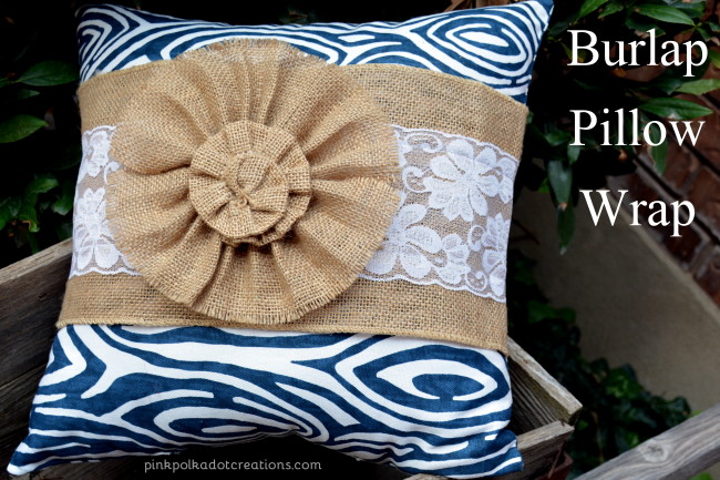 Burlap store accent pillows