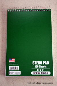 Steno notebook