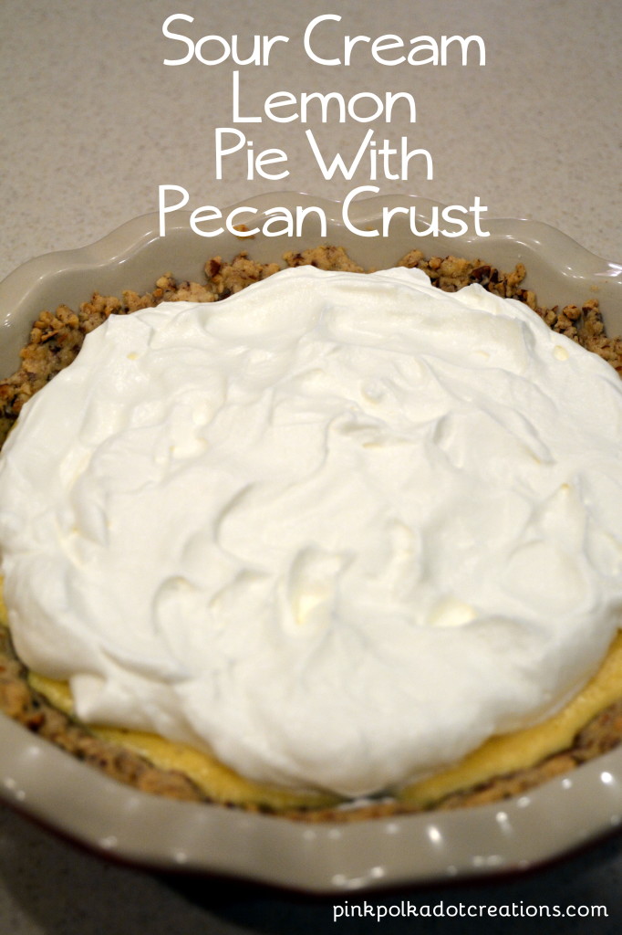 sour cream lemon pie with pecan crust