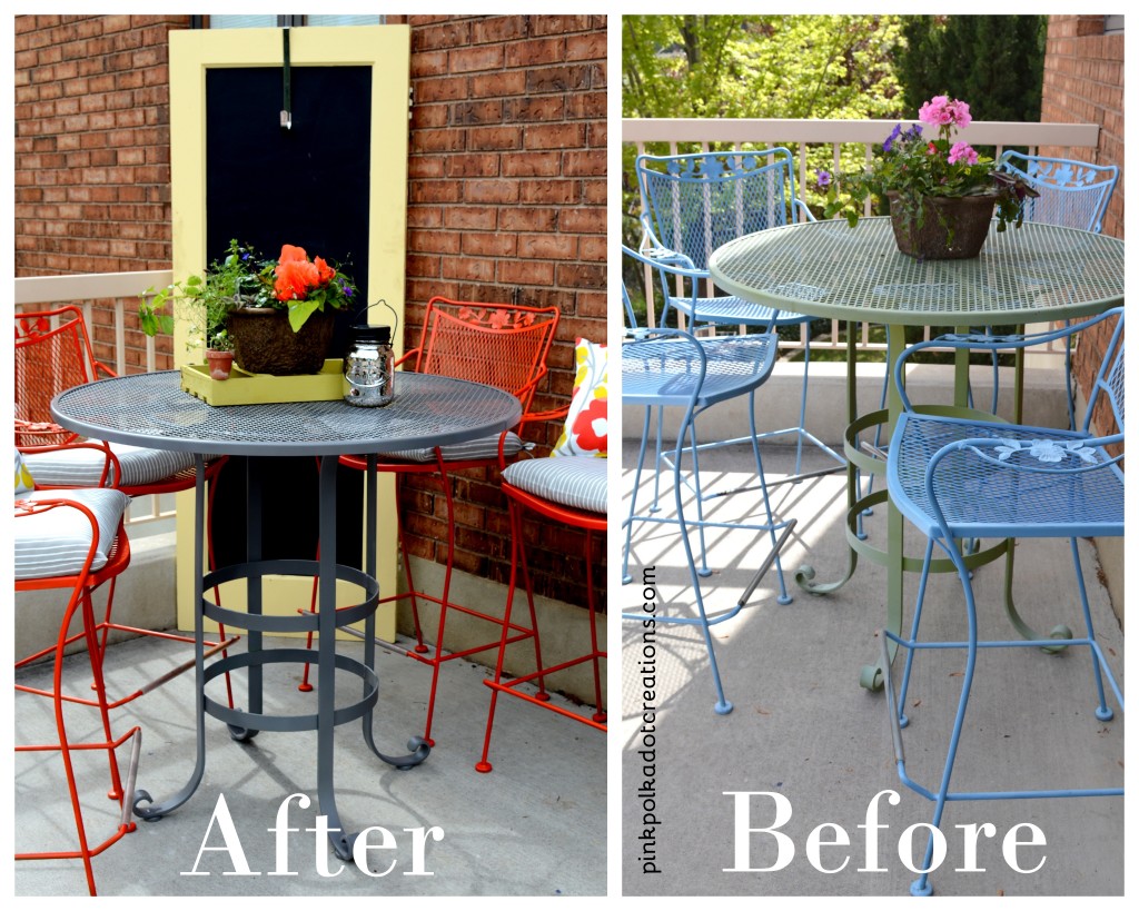 outdoor table and chairs re-do 2015