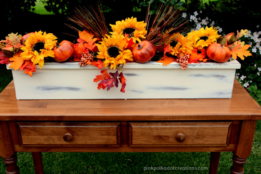 Fall Table Centerpiece Box - Pink Polka Dot Creations