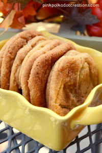 Caramel Filled Snickerdoodle Cookies