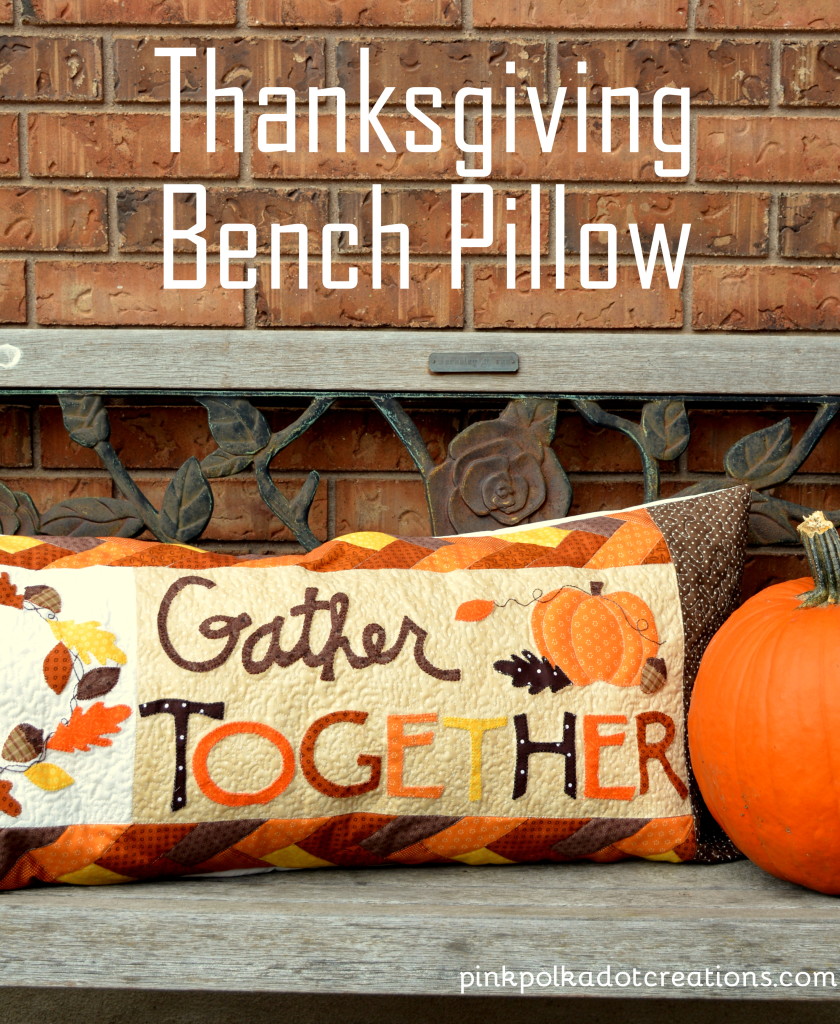 Thanksgiving bench pillow