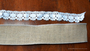 burlap and lace ribbon