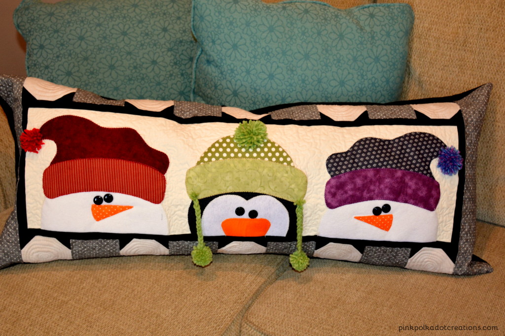 winter bench pillow