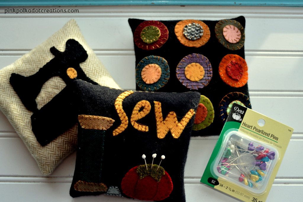 wool pin cushions