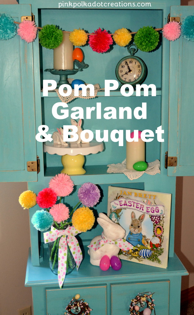 pom pom garland and boquet