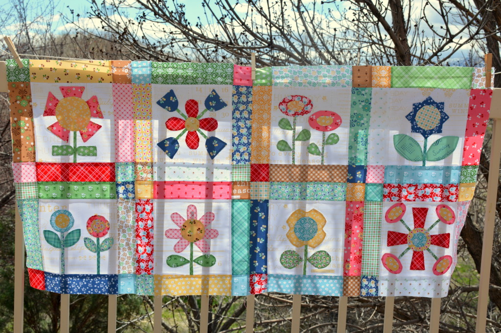 bloom quilt-rows 1 & 2