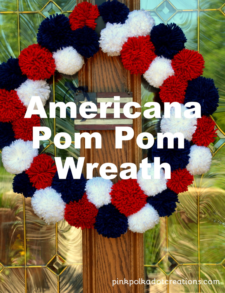 Americana pom pom wreath