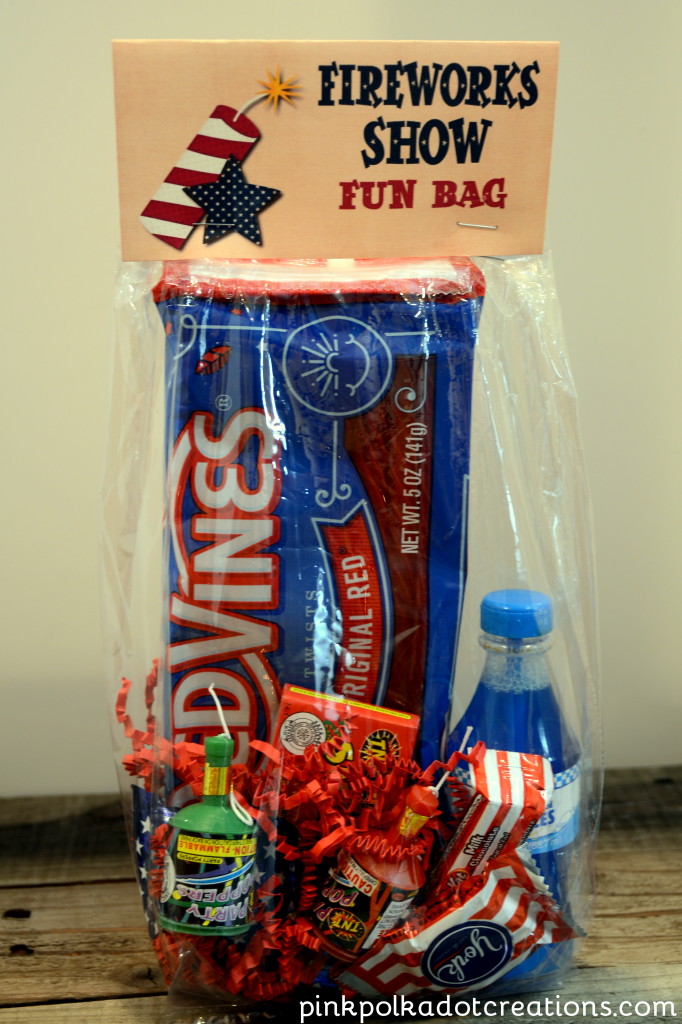 fireworks and parade bags