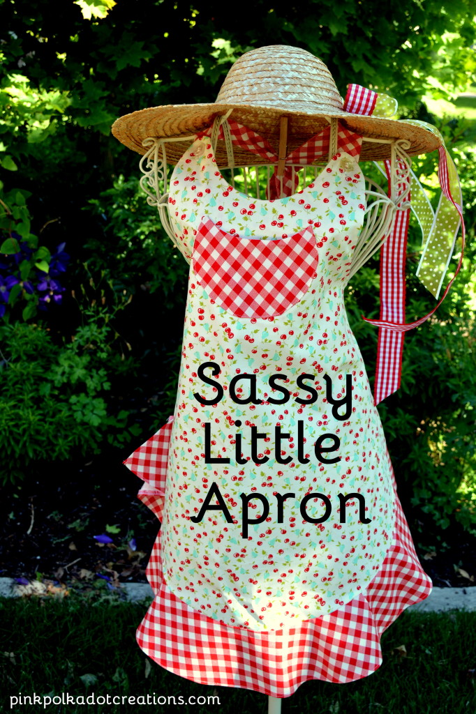 Sassy Little Apron - Pink Polka Dot Creations