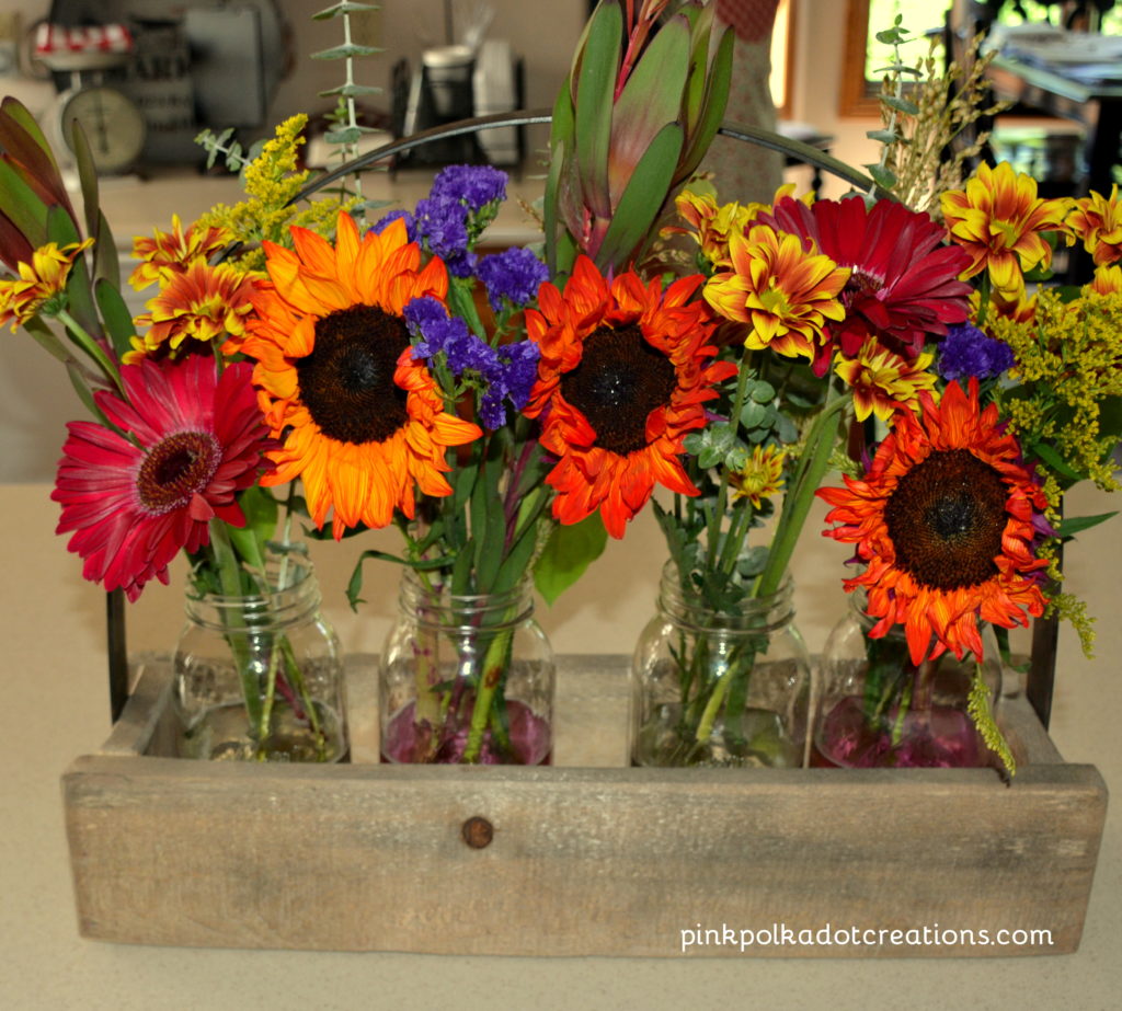 fall mason jar flowers