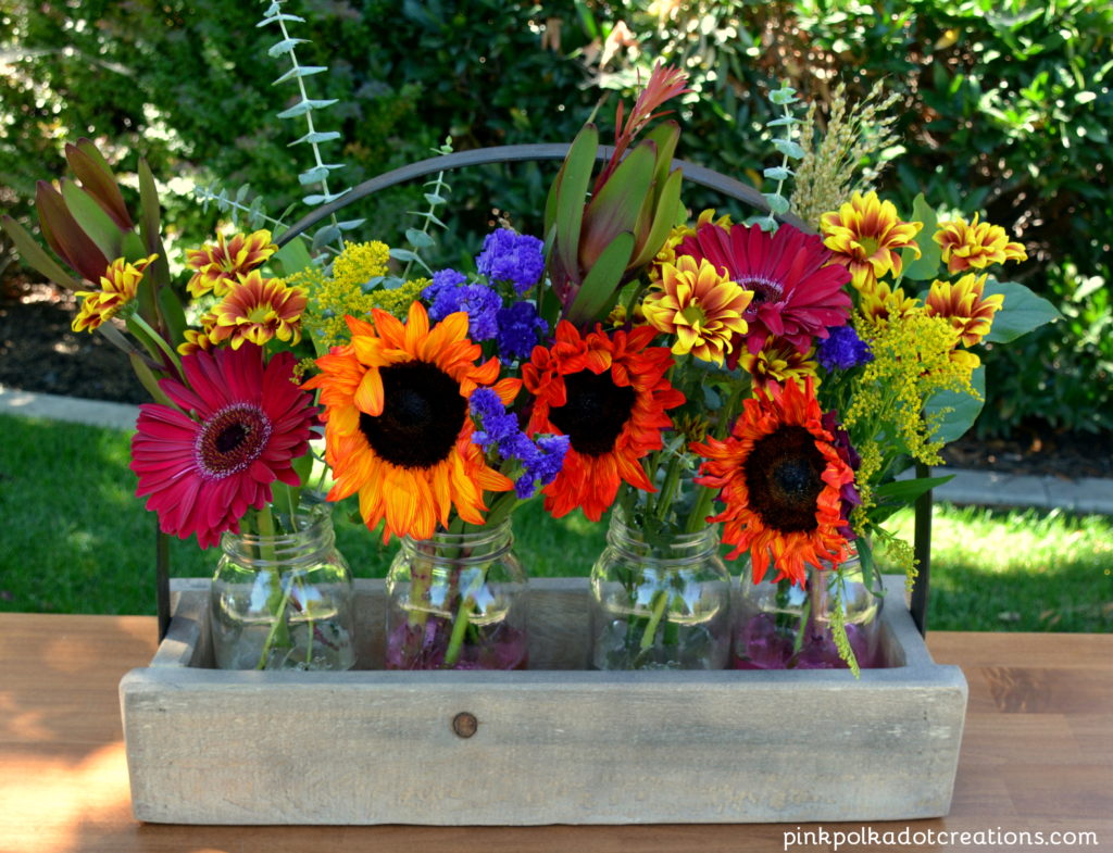 fall mason jar flowers