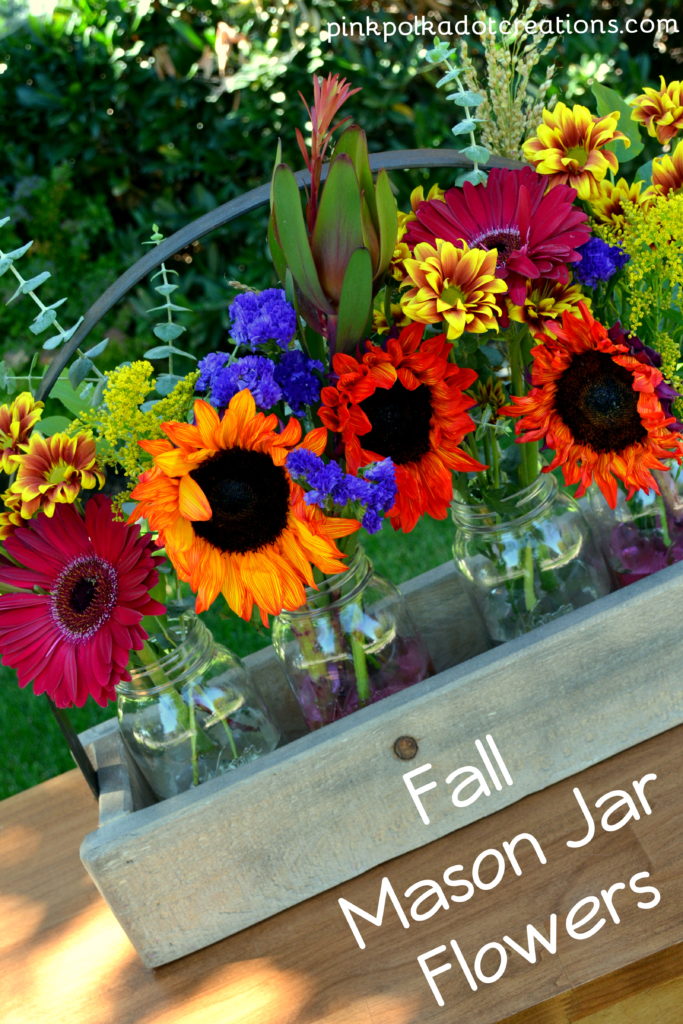 fall mason jar flowers