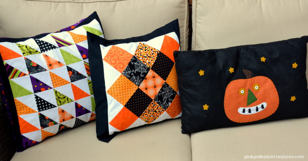 DIY Halloween Throw Pillows - The Happy Scraps