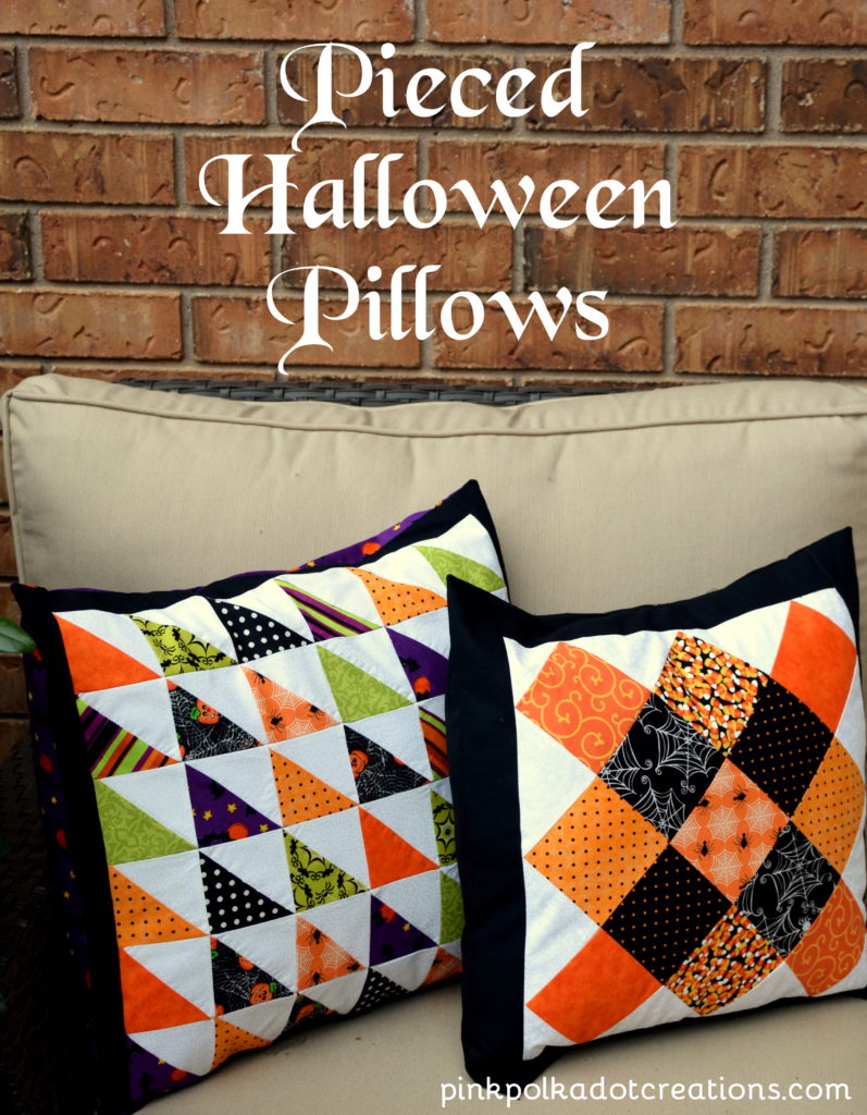 DIY Halloween Throw Pillows - The Happy Scraps