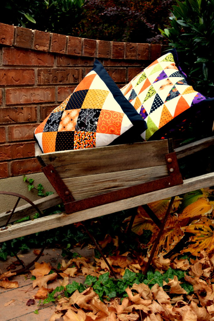 pieced Halloween pillow