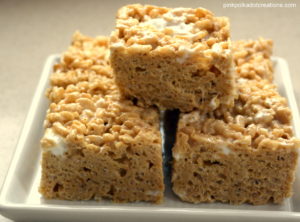 salted caramel rice krispie treats