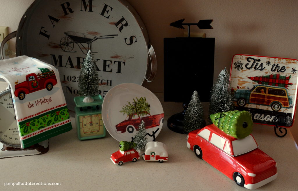 vintage Christmas trucks