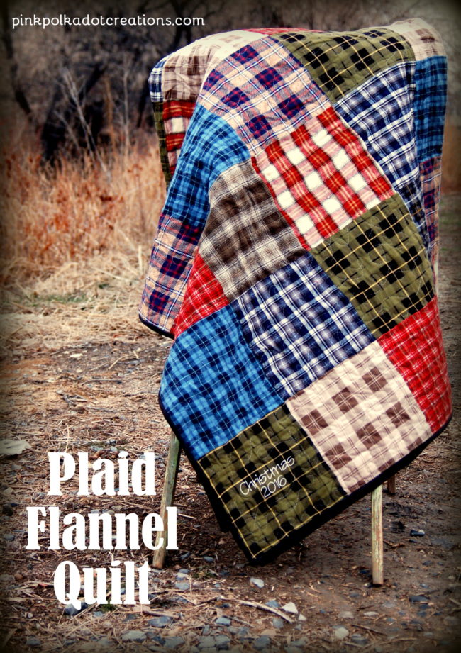 Plaid Flannel Quilt Pink Polka Dot Creations