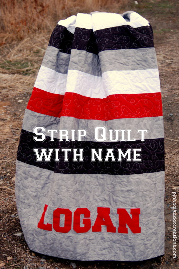 strip quilt with name