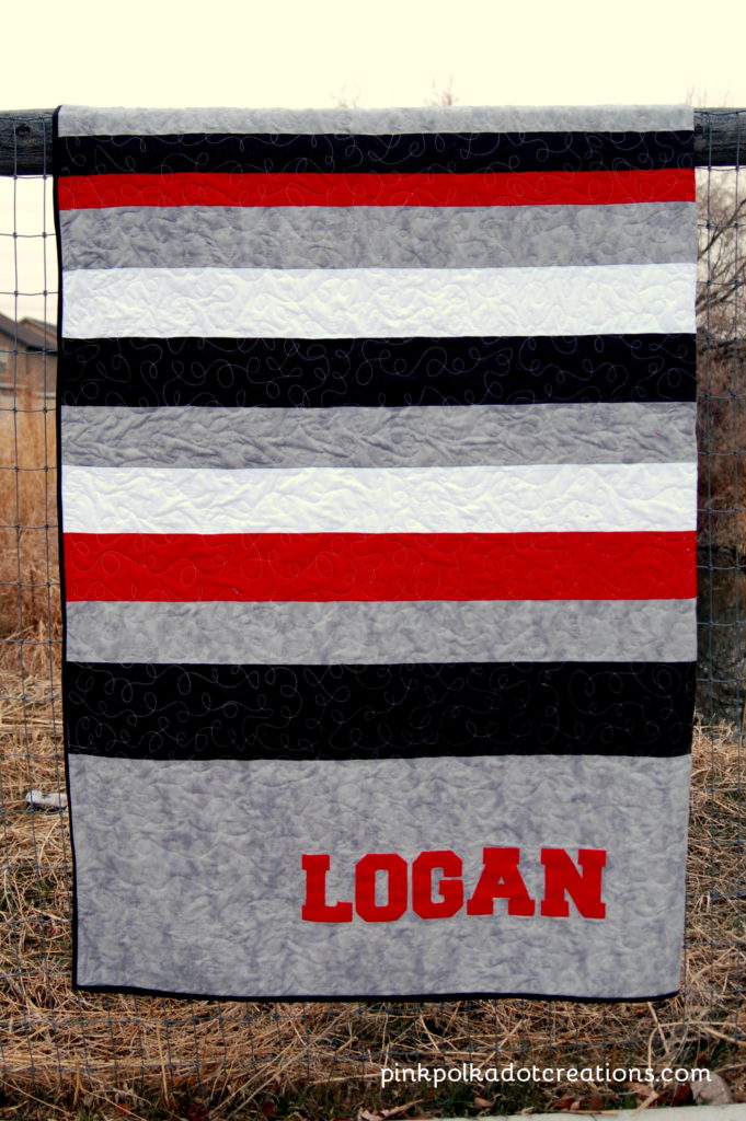 strip quilt with name