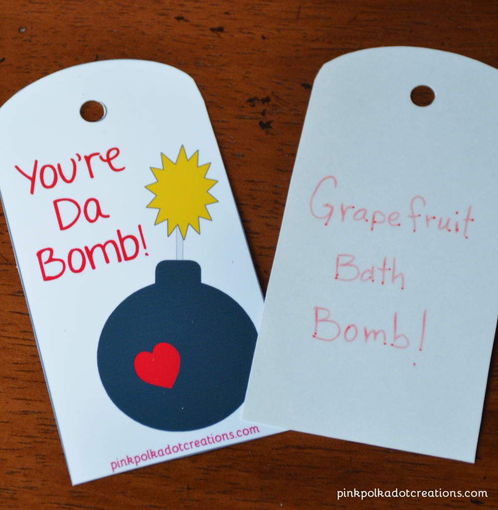 You're Da Bomb Printable Tag Pink Polka Dot Creations