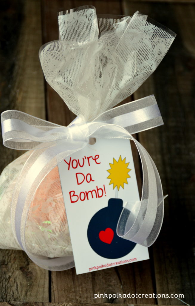 You #39 re Da Bomb Printable Tag Pink Polka Dot Creations