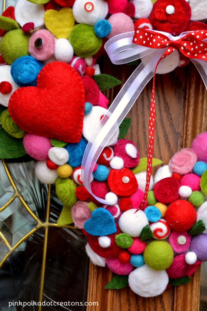 wool Valentine wreath