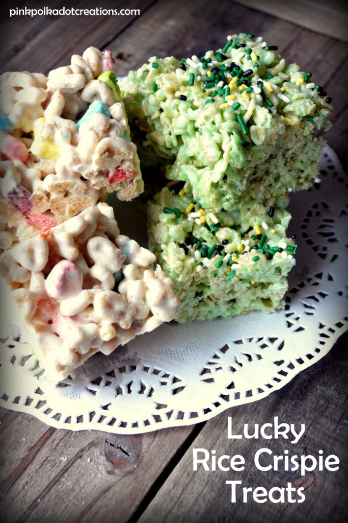 lucky rice crispie treats