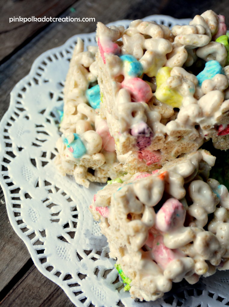 lucky rice crispie treats