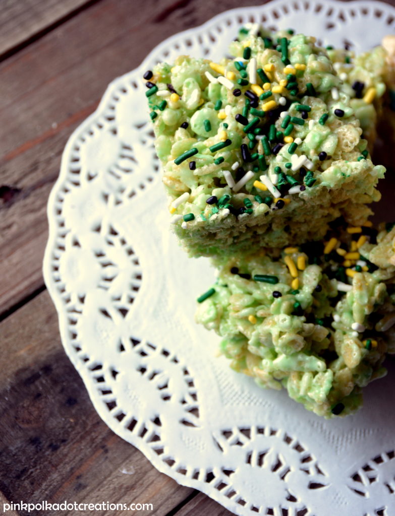 lucky rice crispie treats