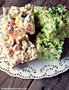 lucky rice crispie treats