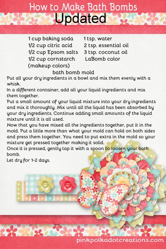 Printable Bath Bomb Recipe