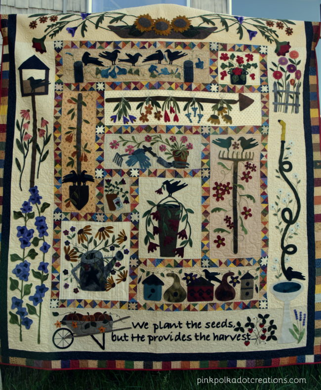 a primitive garden quilt