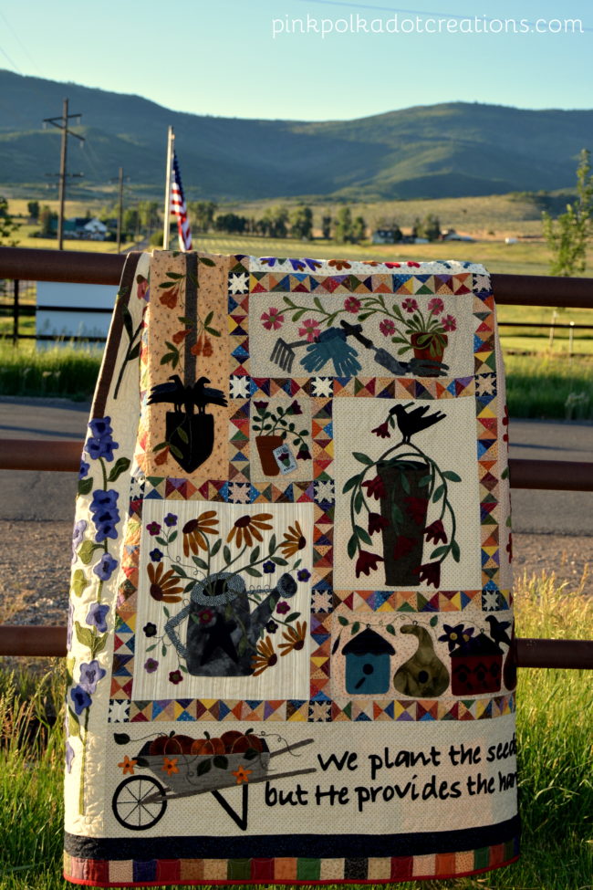 a primitive garden quilt