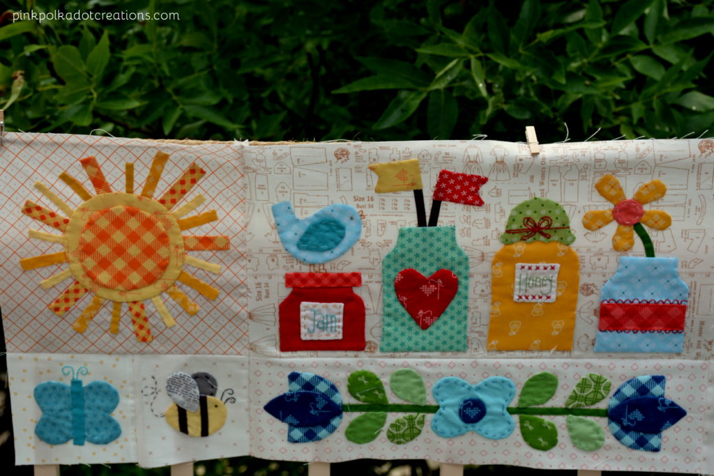 bee happy quilt-row 1