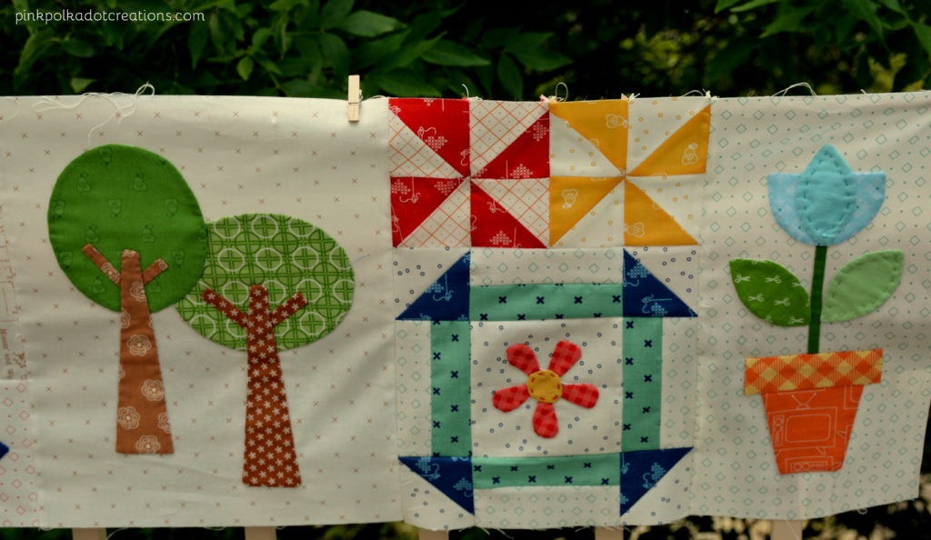 bee happy quilt-row 1